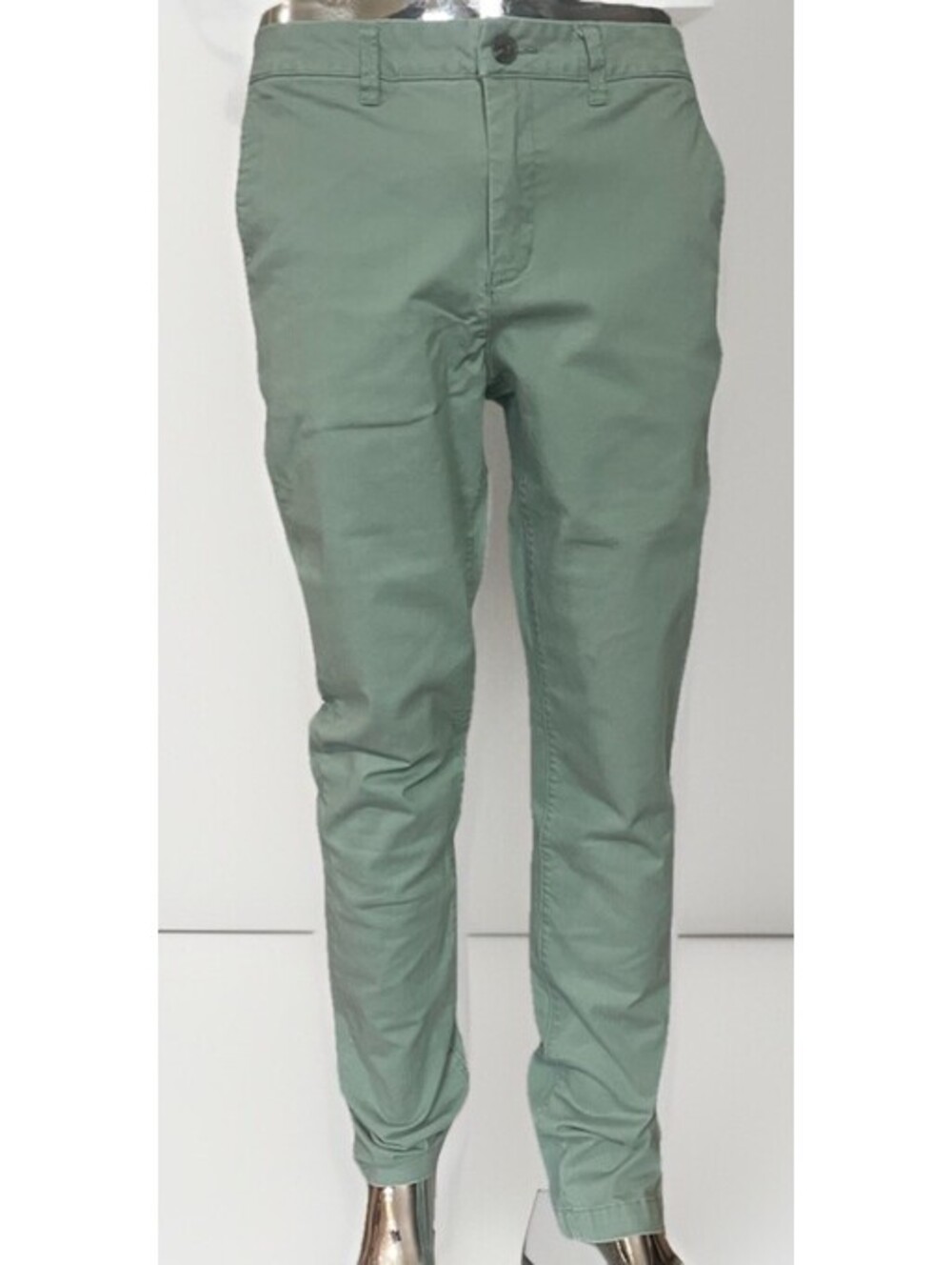Prince & Fox Flat Front Chinos, Relaxed Fit, Tapered Leg, Lt Green - Men's 32x34